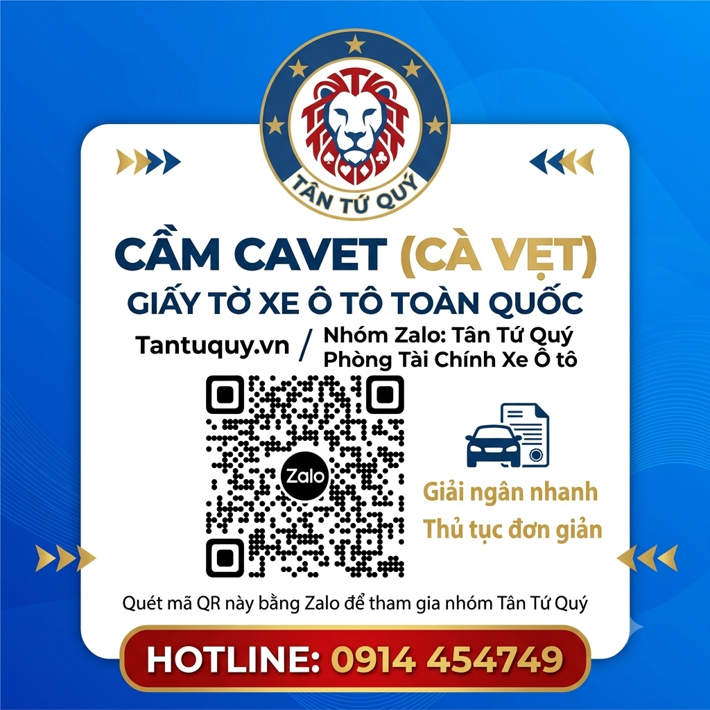 CẦM CAVET/CÀ VẸT, GIẤY TỜ ĐĂNG KÝ XE Ô TÔ TRÊN TOÀN QUỐC